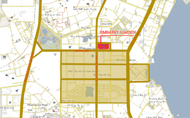 Location of Embassy Garden