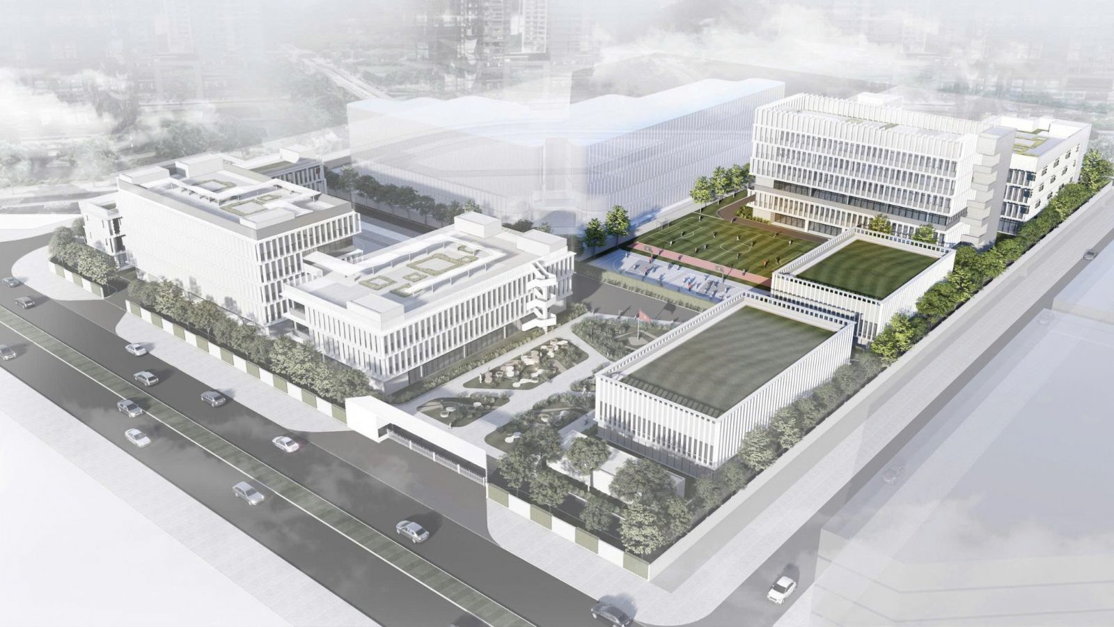 Hancorp khởi công Trường Tiểu học TH1 và THCS TH2 tại Khu Đoàn Ngoại Giao